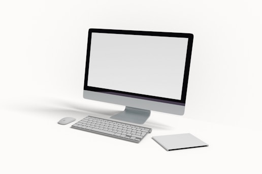 A computer monitor sitting on top of a desk