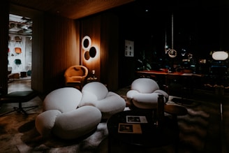 a living room filled with lots of furniture