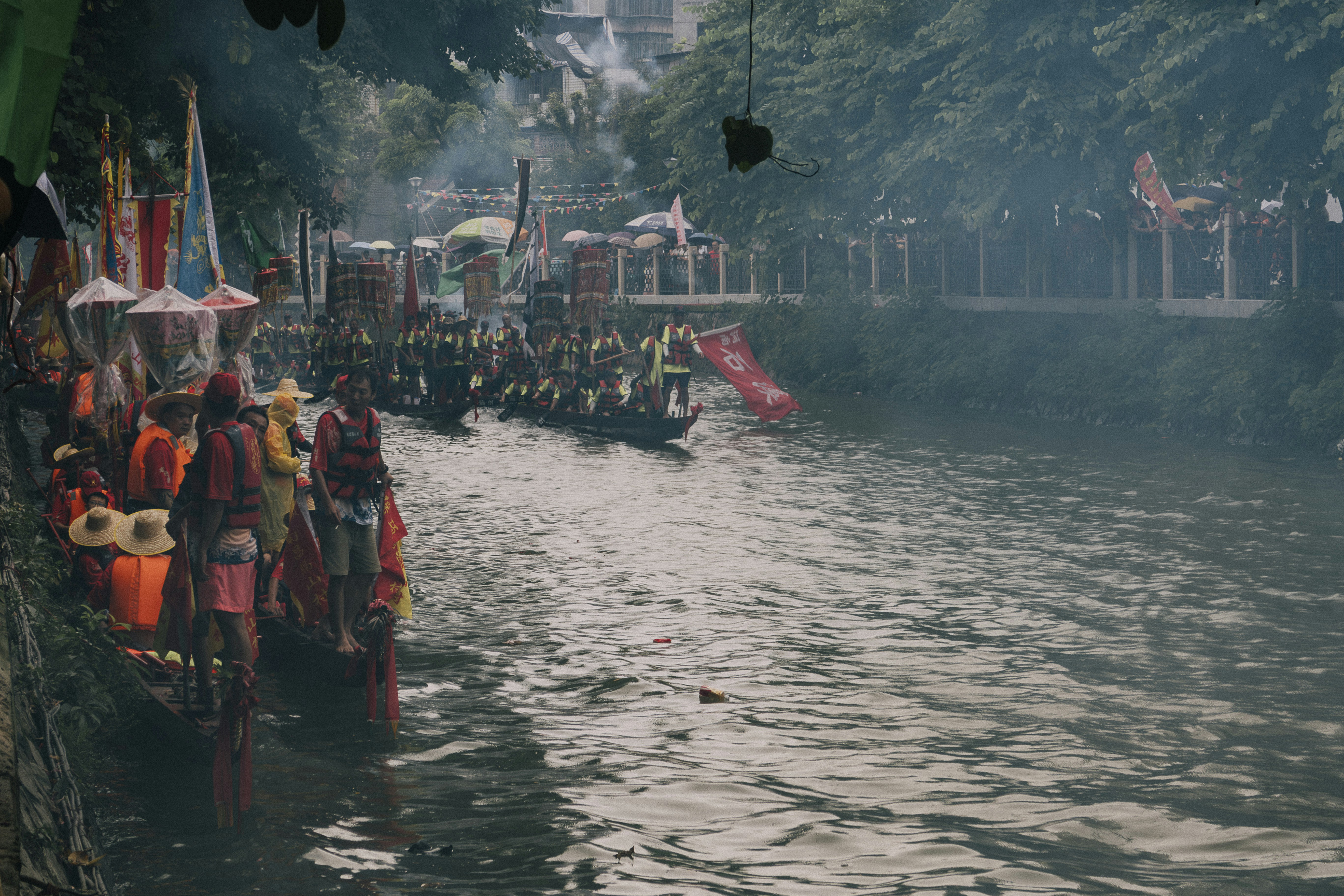 Tenjin Matsuri river procession boats