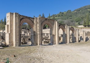 the ruins of the ancient city of pompei