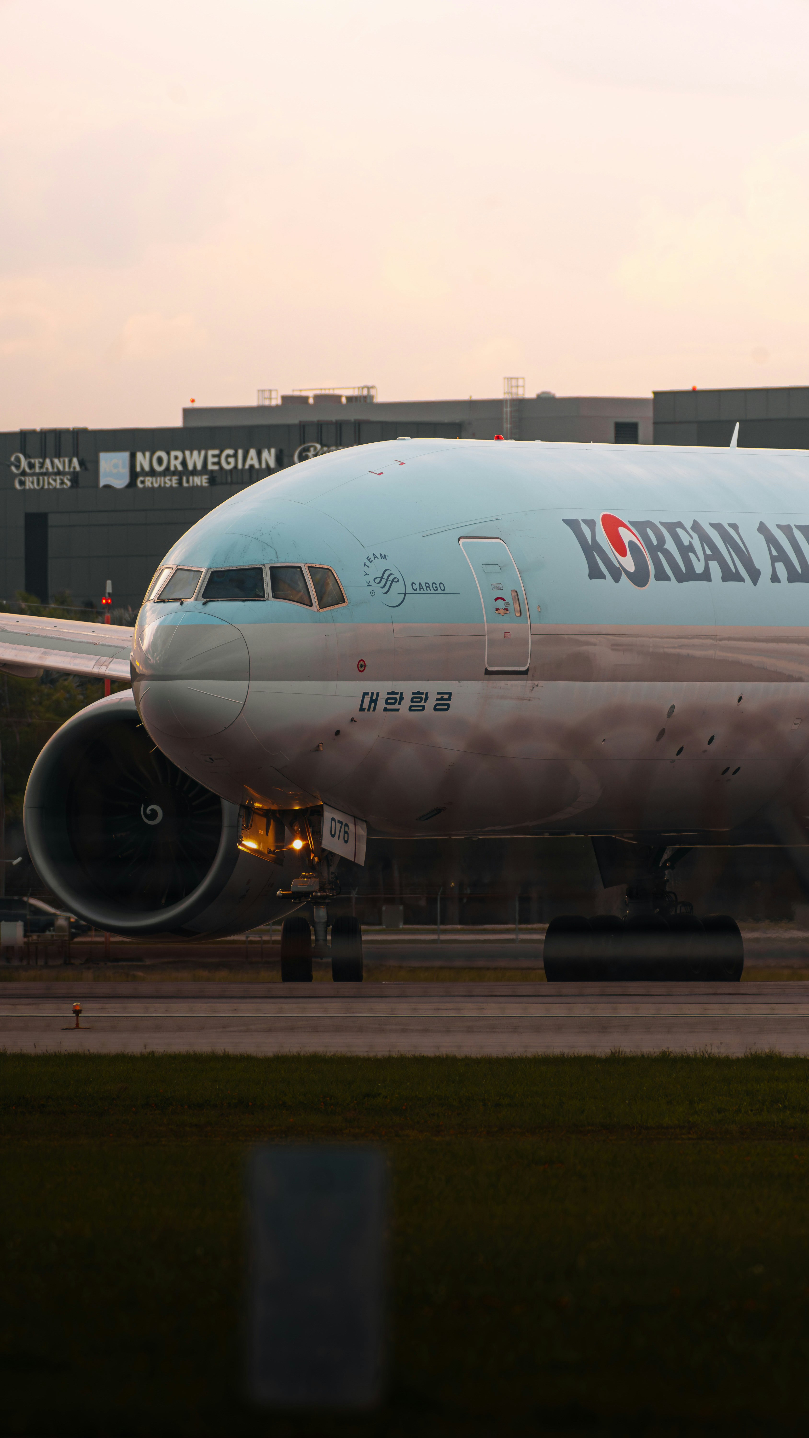 a large air plane on a run way