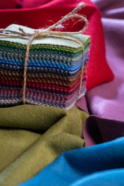 a close up of a pile of cloth