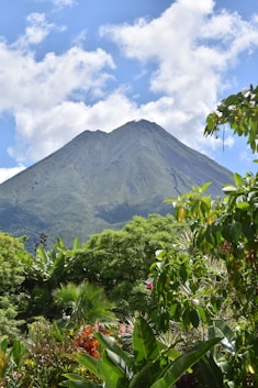 a view of a mountain in the distance