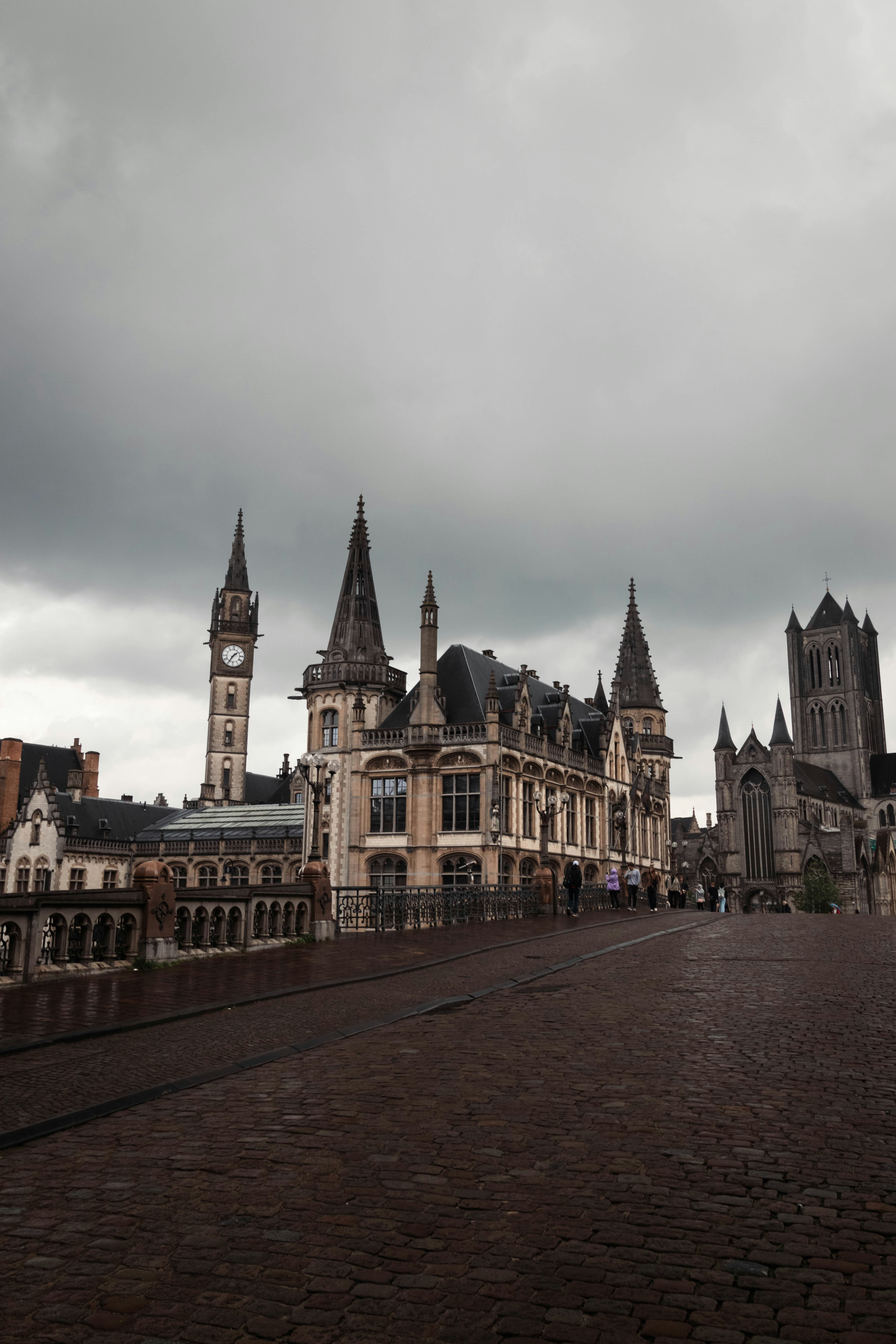 a large building with a clock tower on top of it