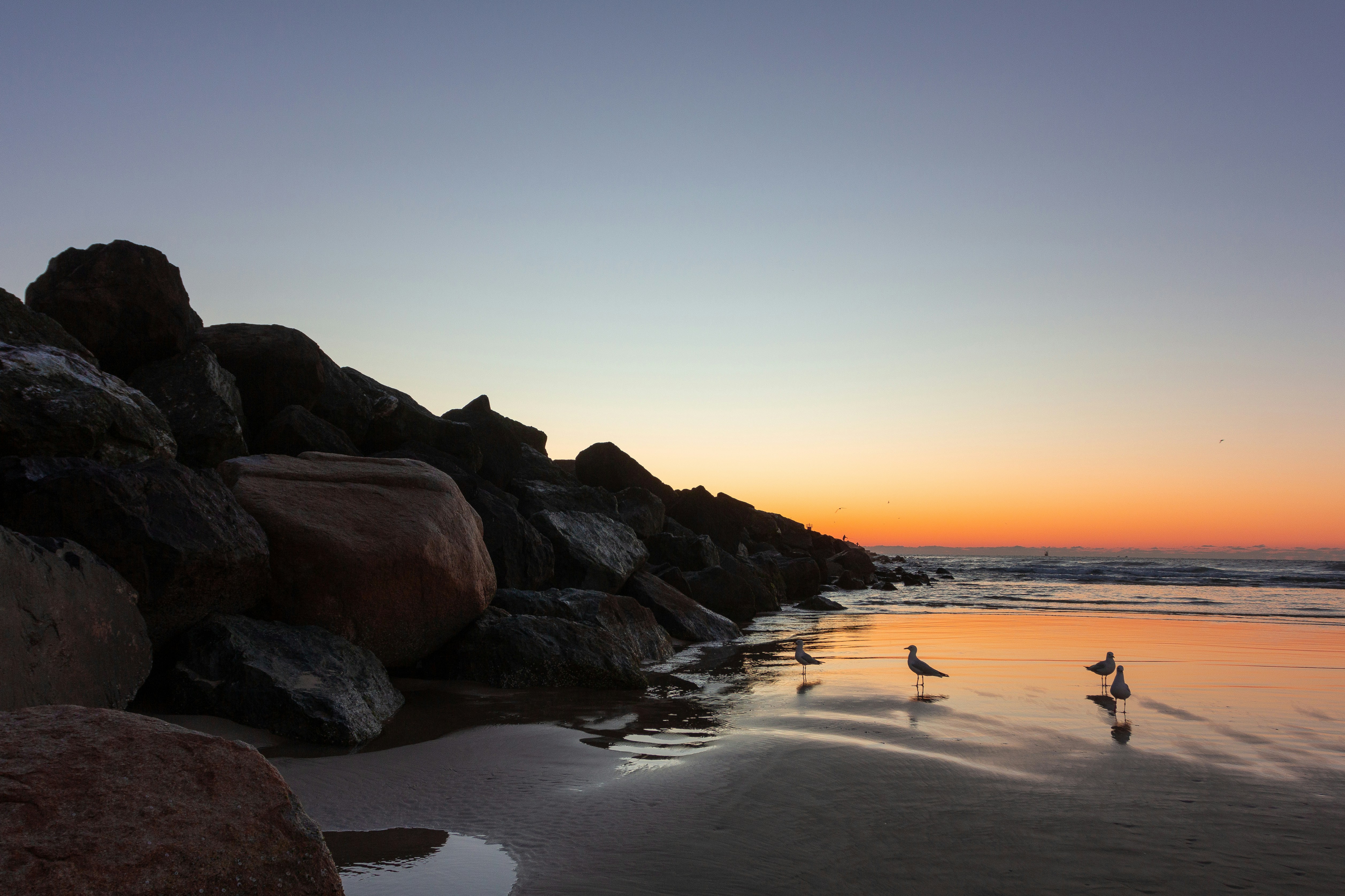 Rocas de The Spit al atardecer
