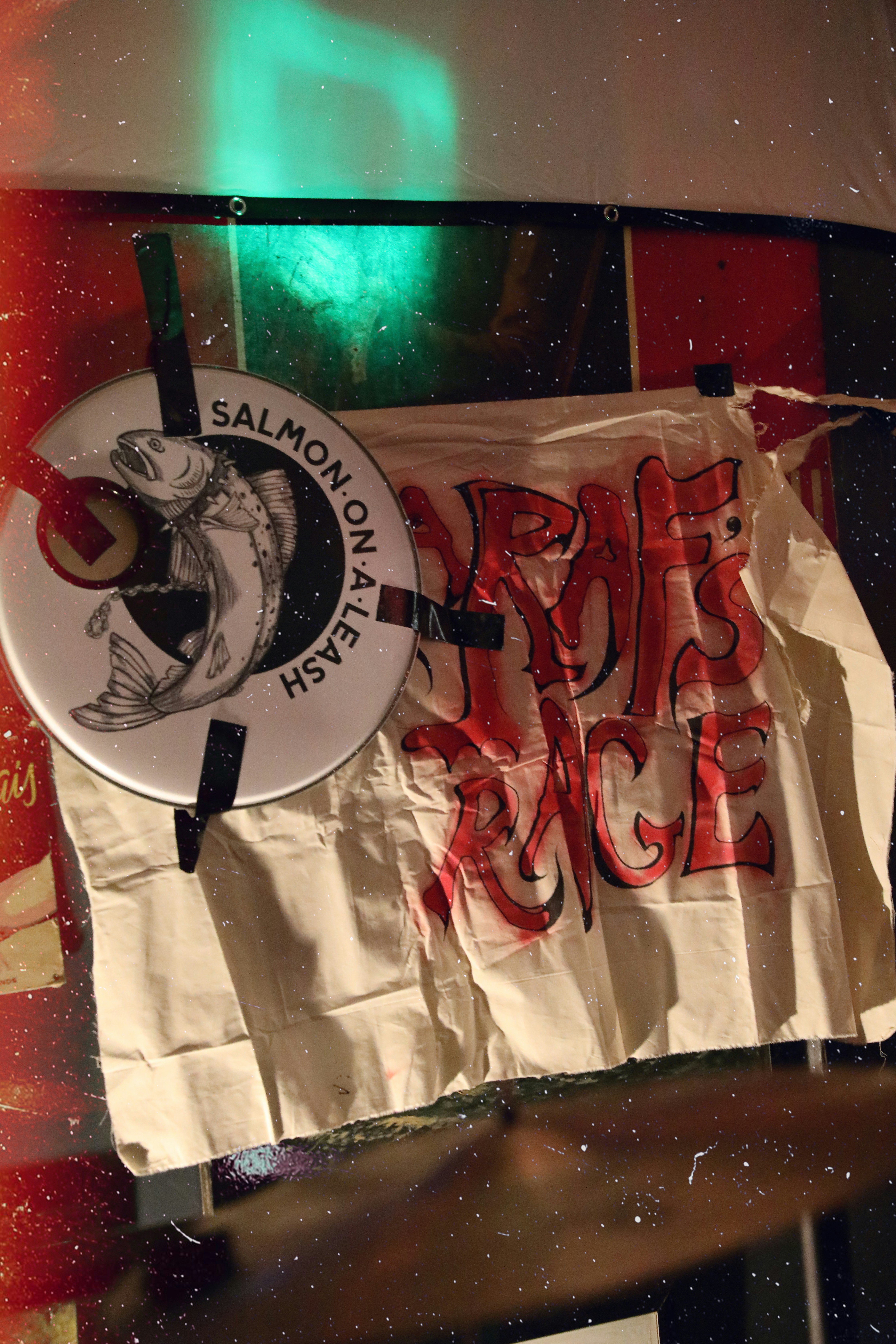 there is a sign on the side of a building