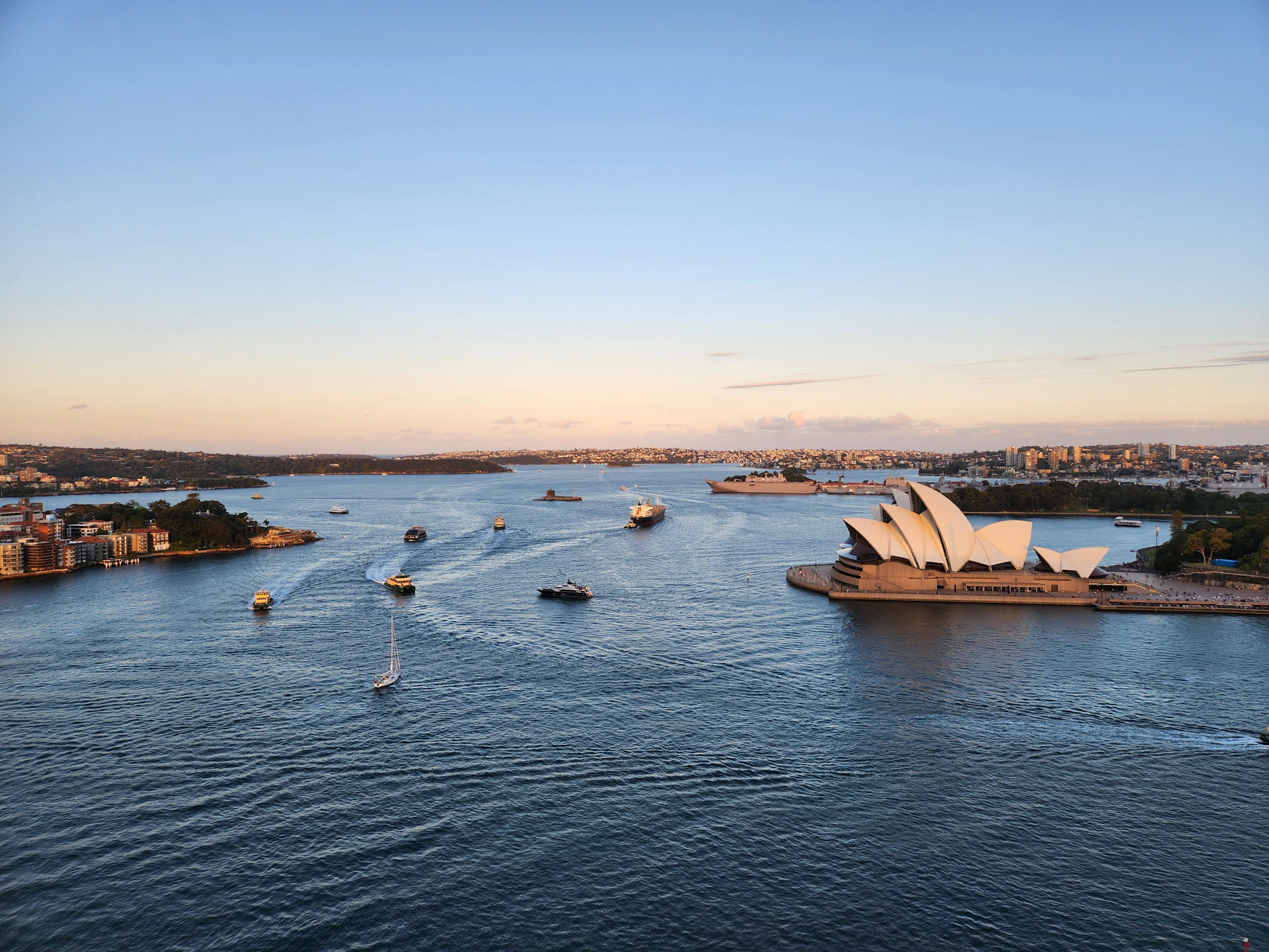 a large body of water with boats in it