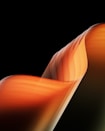 a black background with an orange and yellow wave
