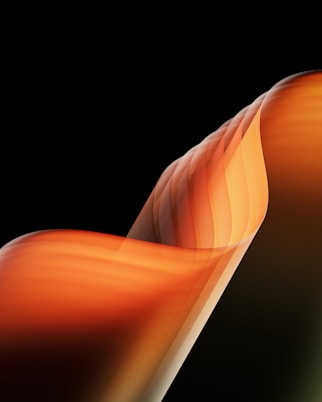 a black background with an orange and yellow wave