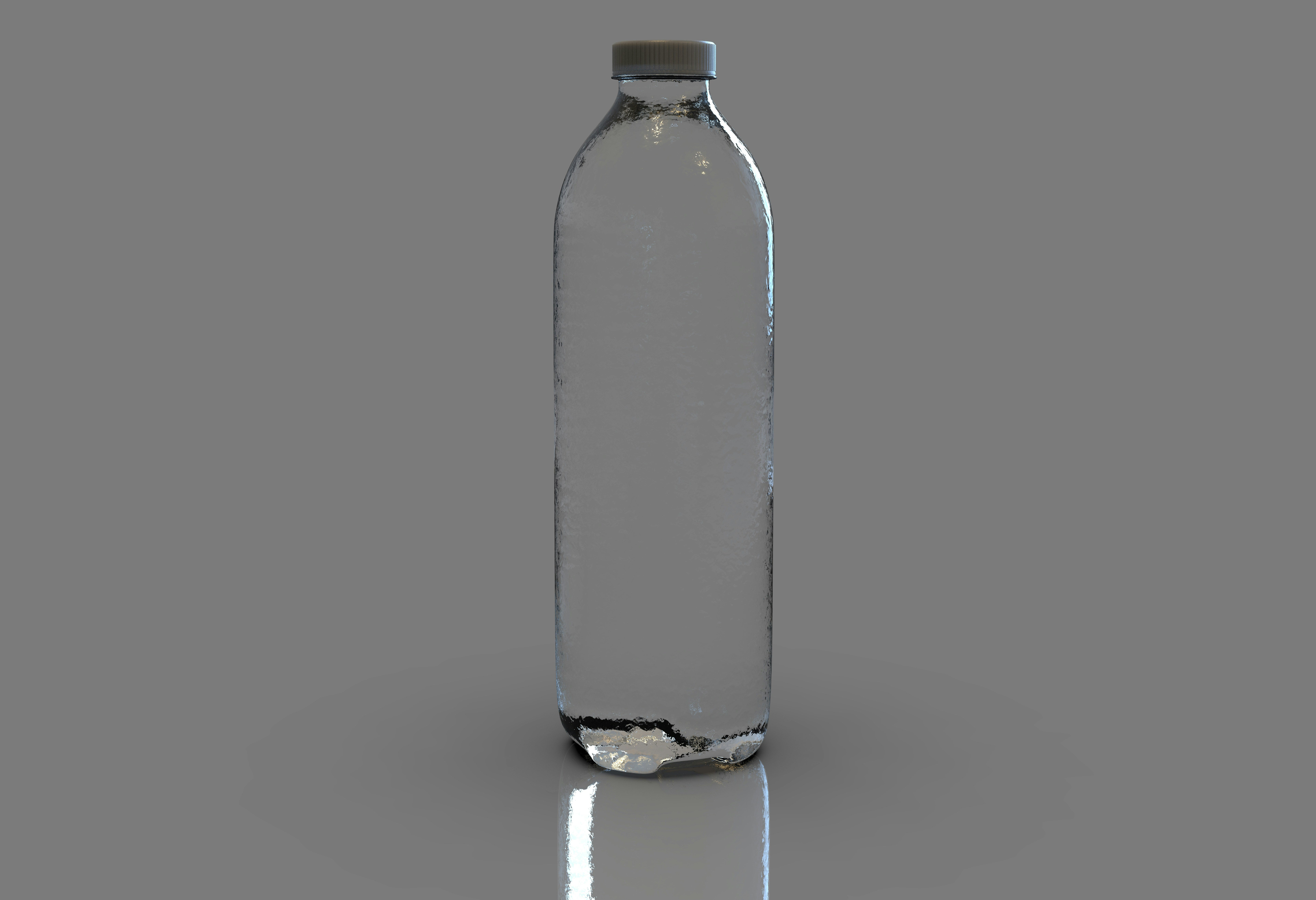 Glass bottle with water