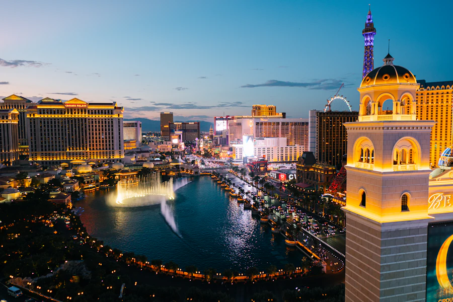 The Las Vegas Strip at night