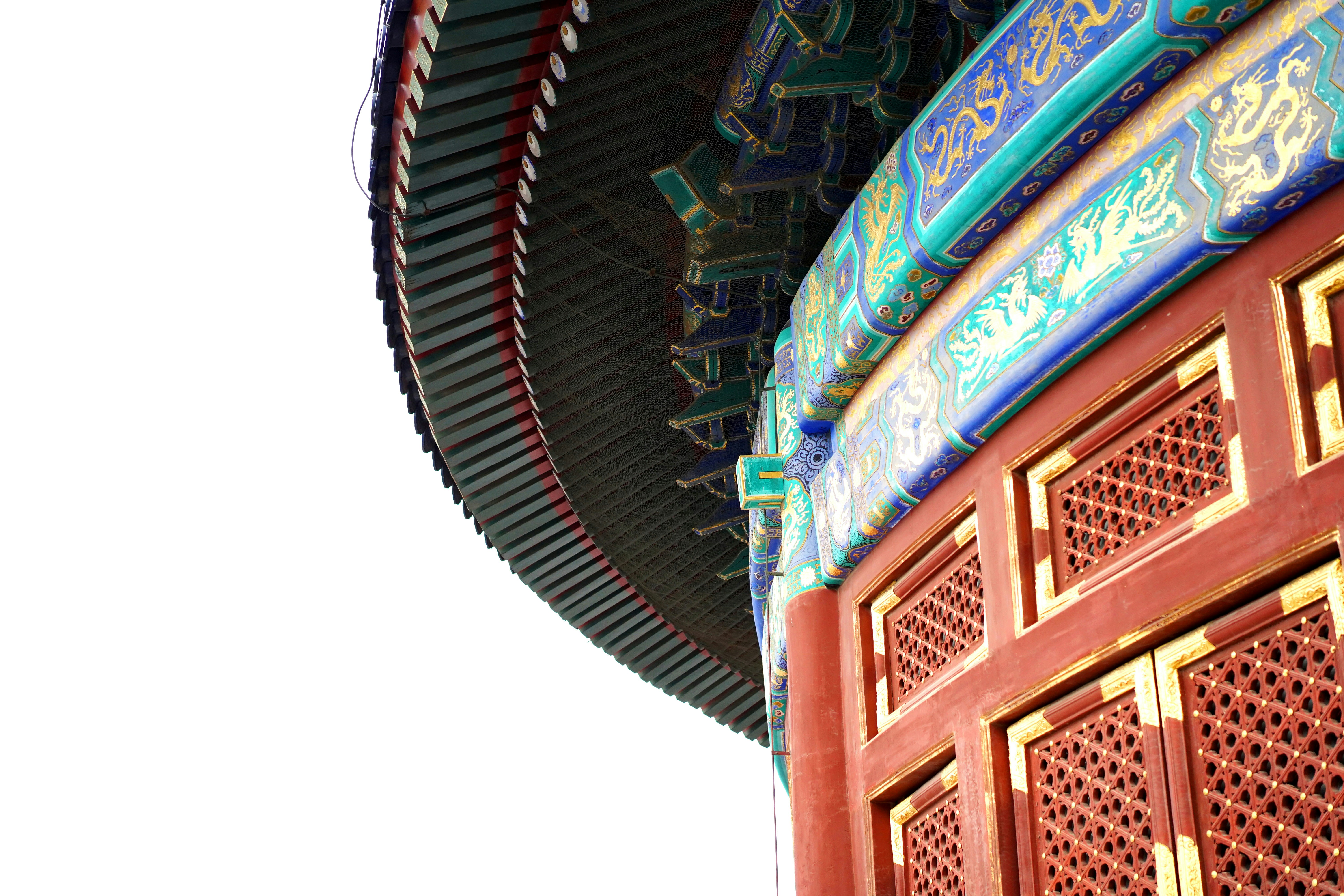 a close up of the roof of a building