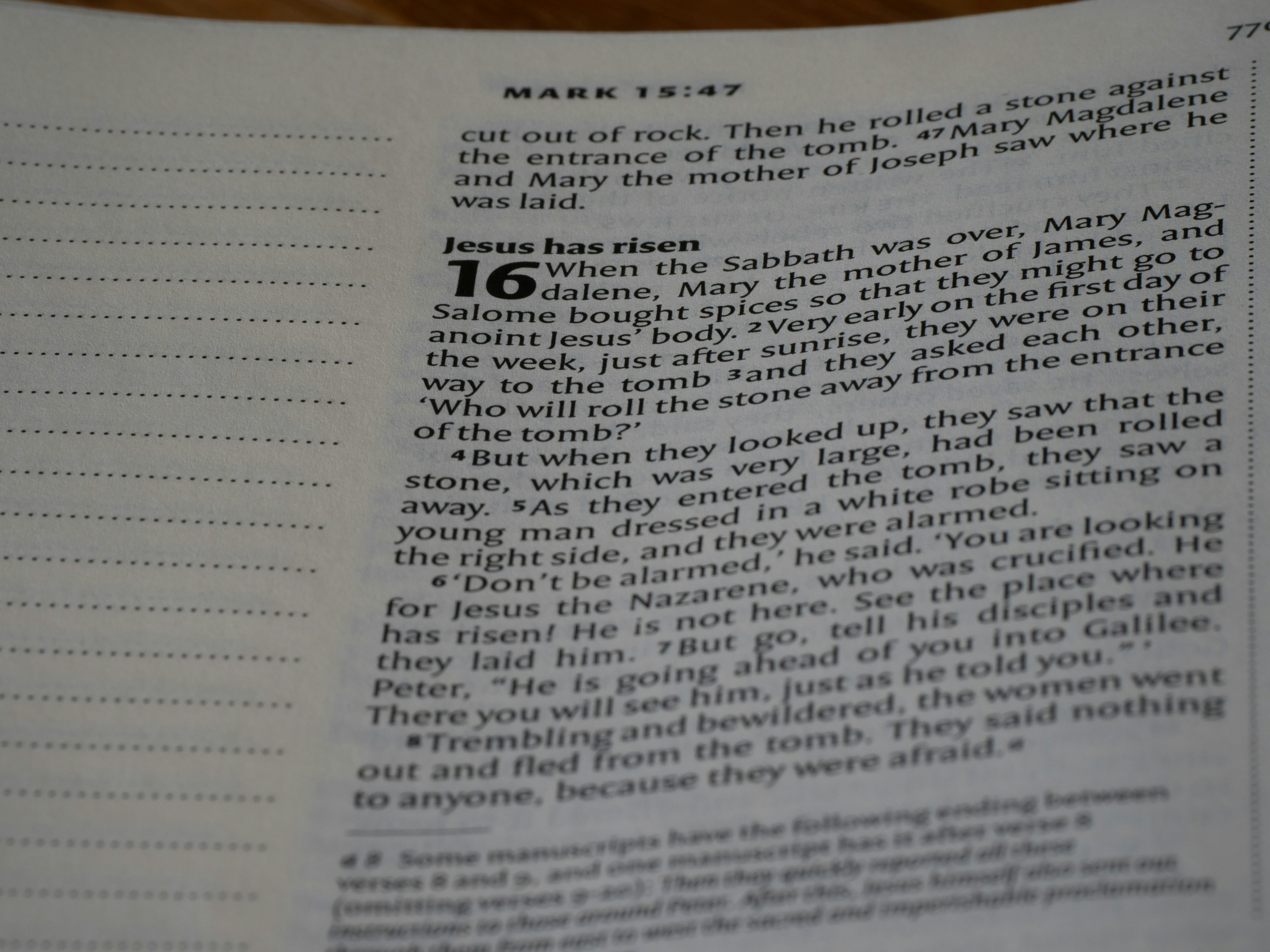 a close up of an open book with text