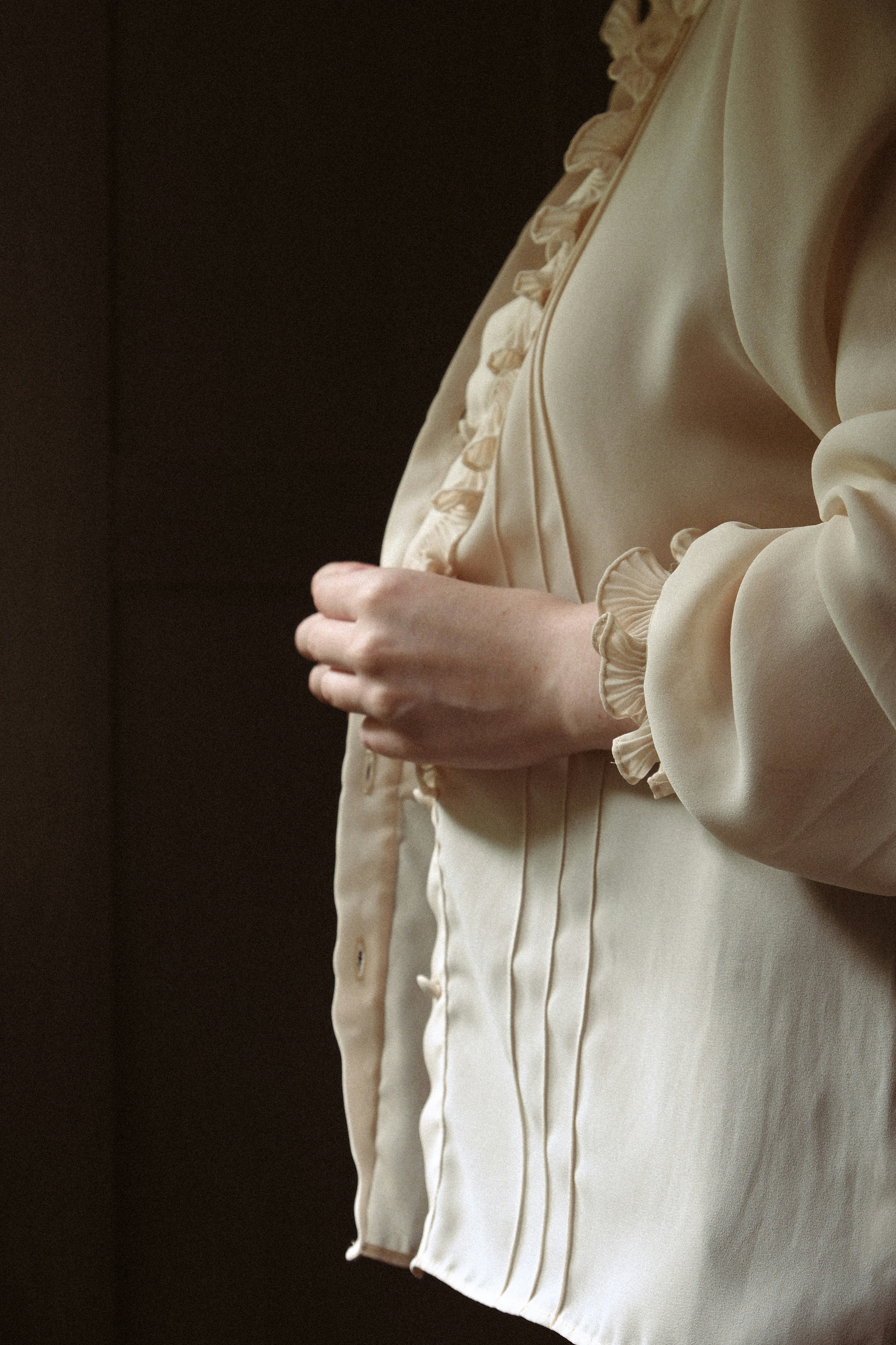 Blouse blanche manches longues
