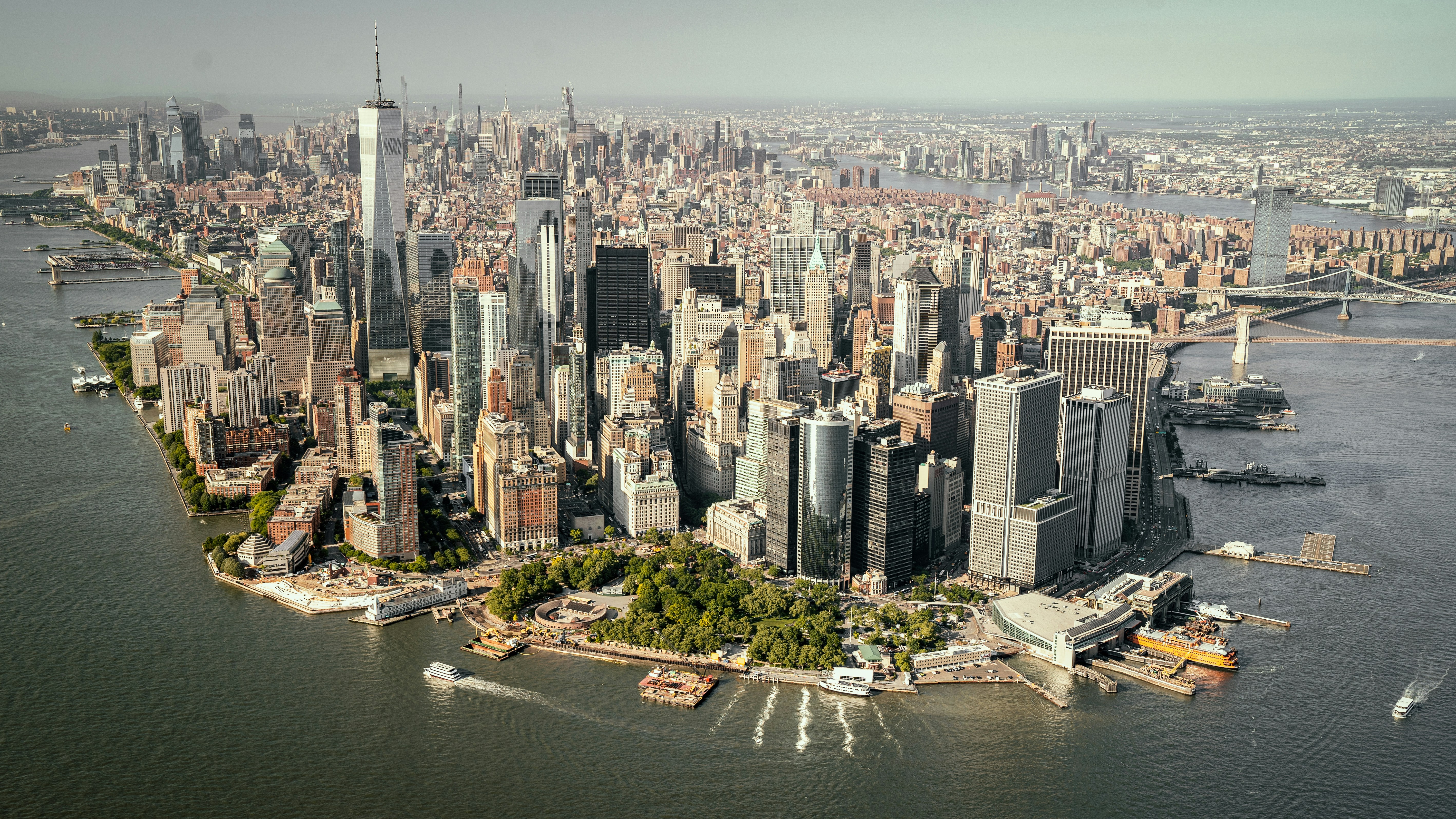 Manhattan view from a helicopter