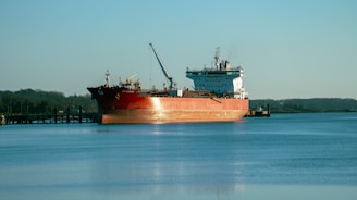 a large cargo ship in a body of water