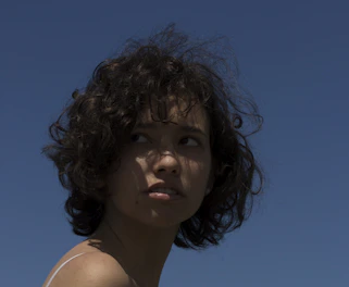 a close up of a person with a frisbee