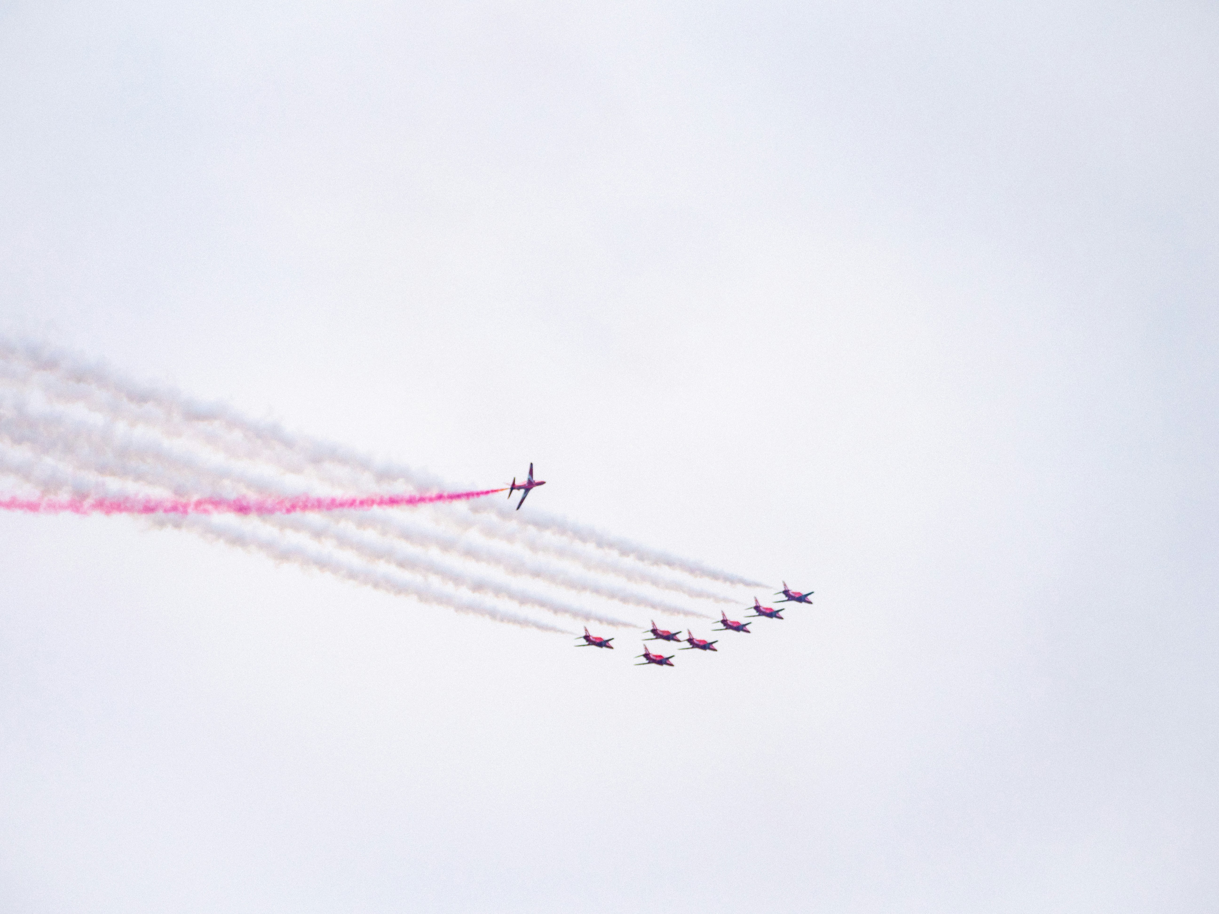 a group of airplanes flying in formation in the sky