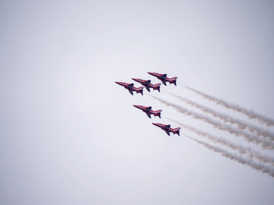 Jet in volo nel cielo