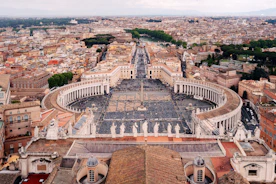 an aerial view of the city of rome