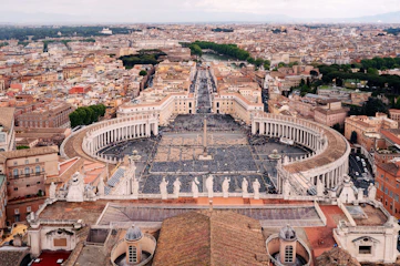 an aerial view of the city of rome