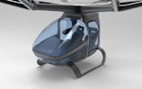 A futuristic car with a roof rack attached to it