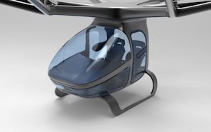 A futuristic car with a roof rack attached to it