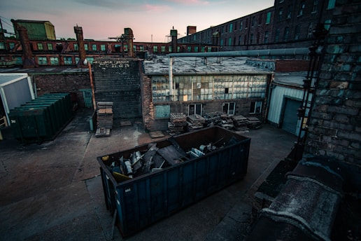 A view of a rooftop from a building