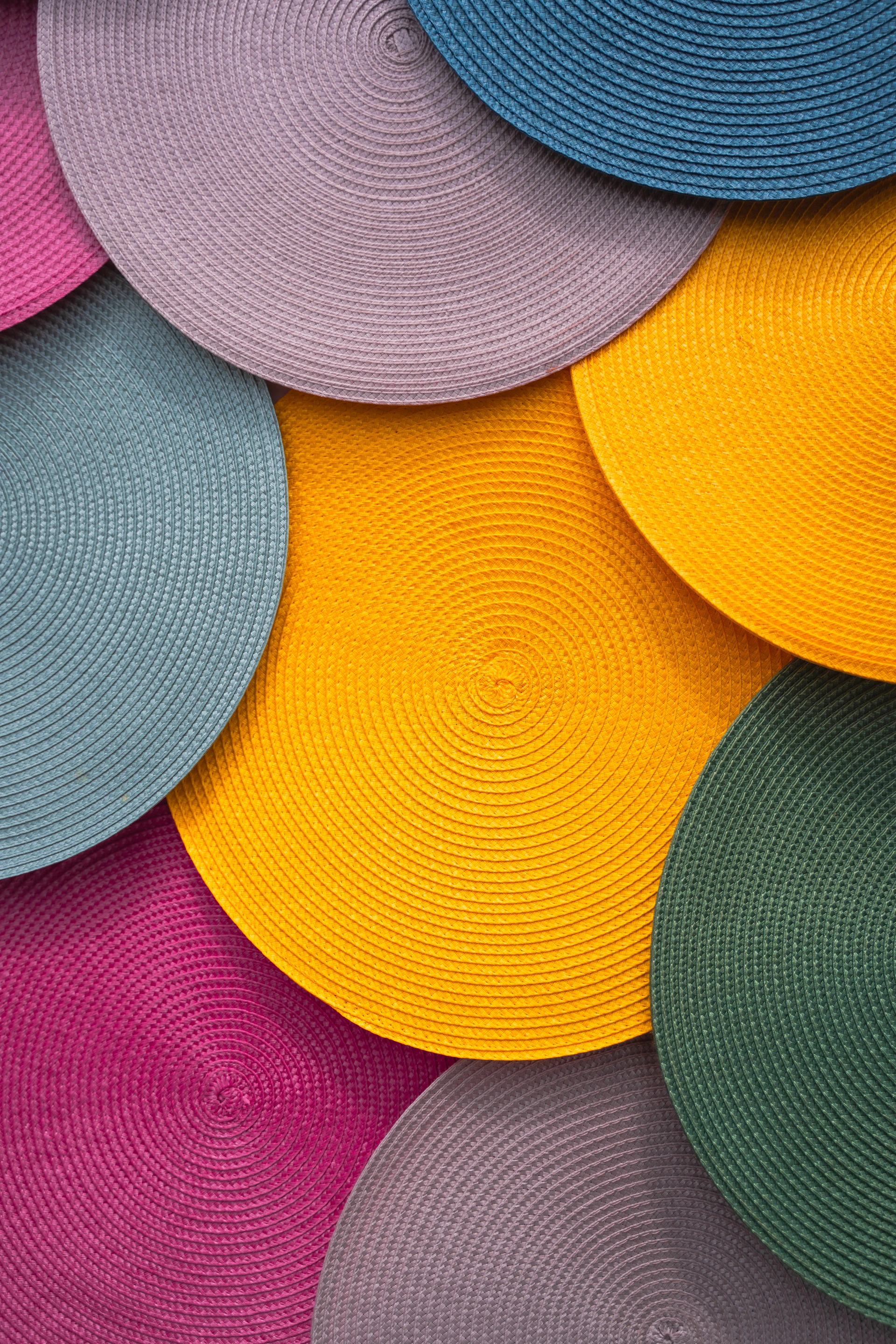 A group of different colored circles on top of each other