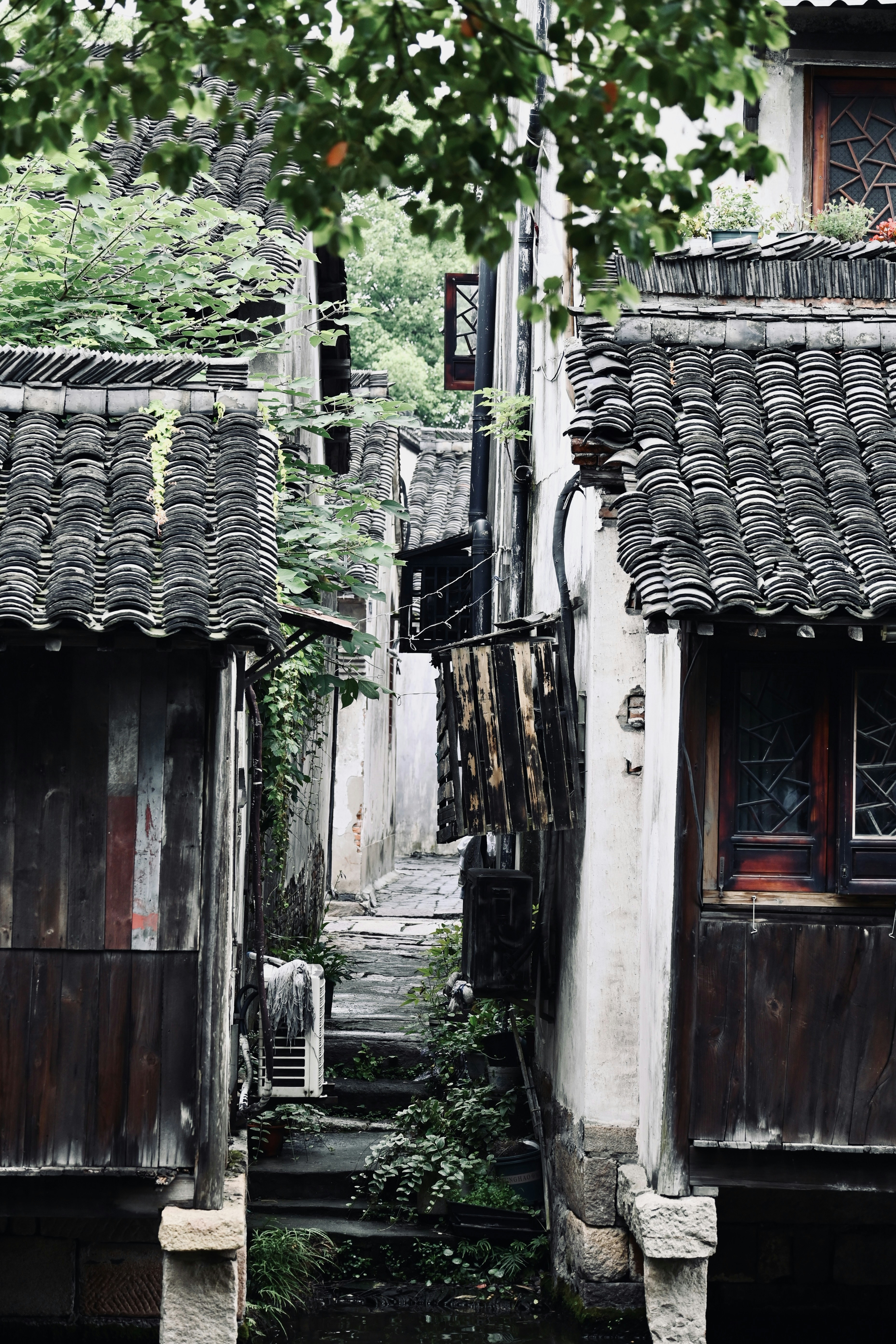 A couple of buildings sitting next to each other