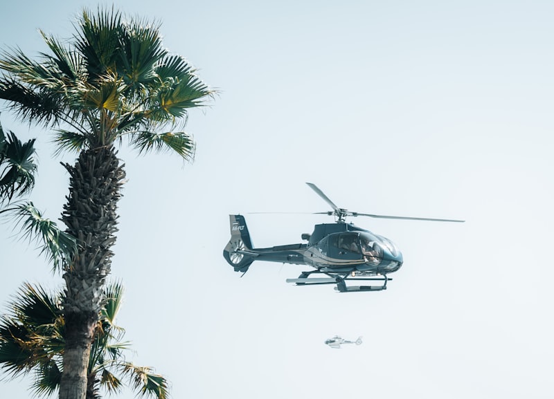 Private helicopter transfer to luxury villa estate in Ibiza