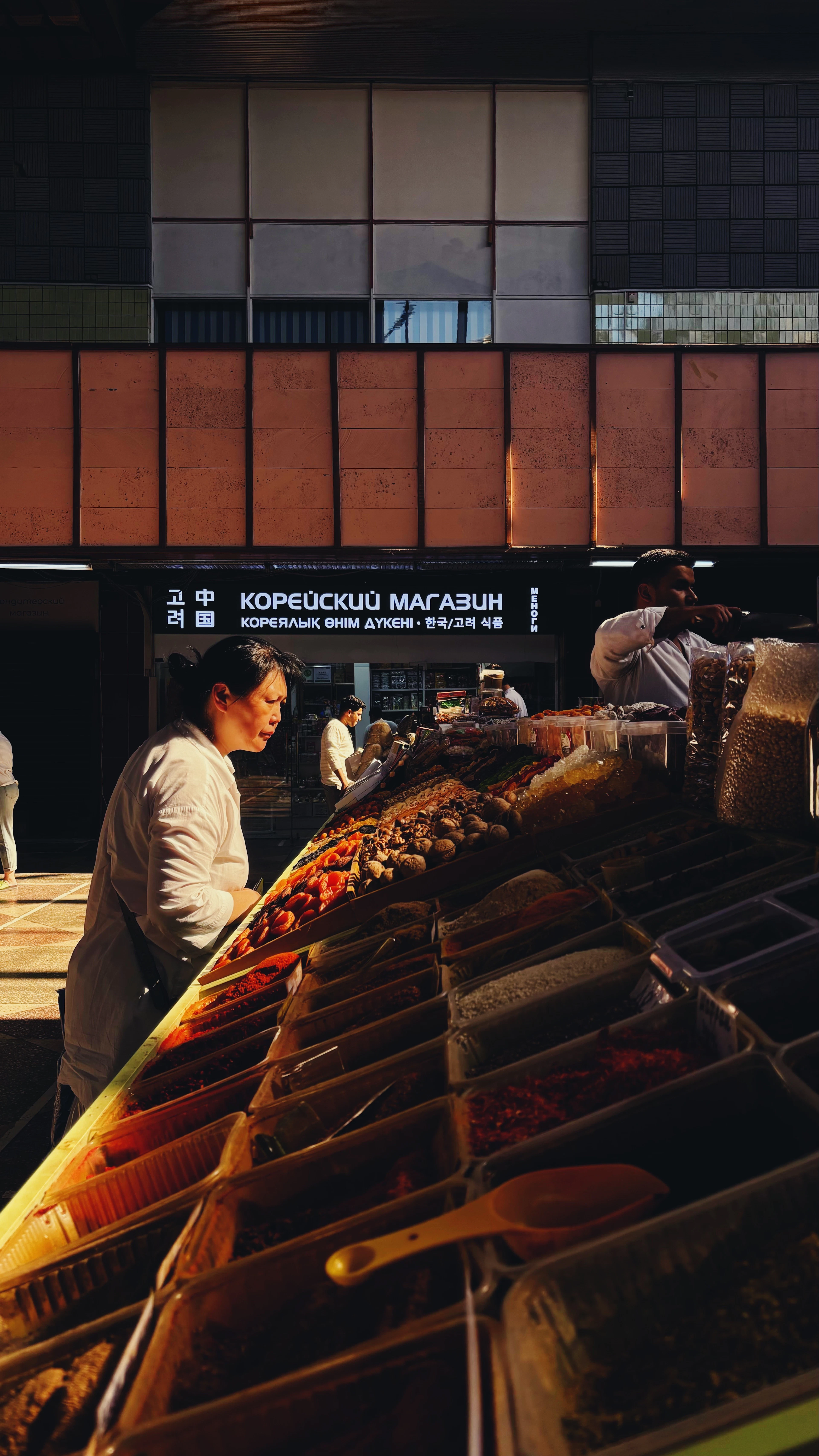 A food market in Almaty