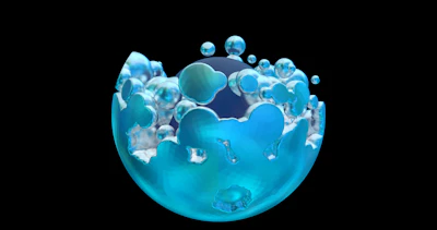 3D rendered glass sphere