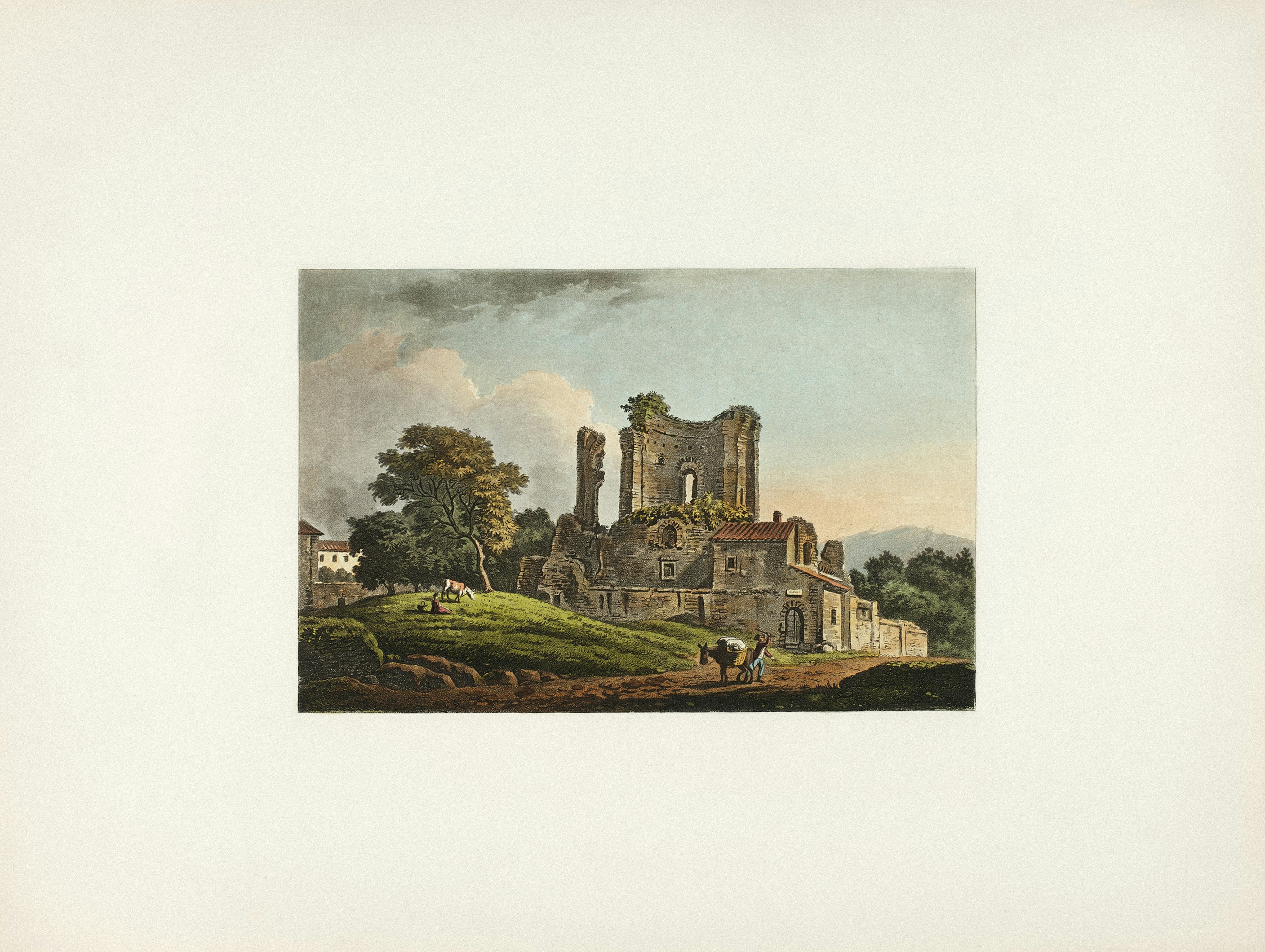 Artist M. Dubourg Title Trophy of Marius, plate thirty-one from the Ruins of Rome Place England (Artist's nationality:) Date Published 1798 Medium Hand-colored aquatint on paper https://www.artic.edu/artworks/128474/trophy-of-marius-plate-thirty-one-from-the-ruins-of-rome