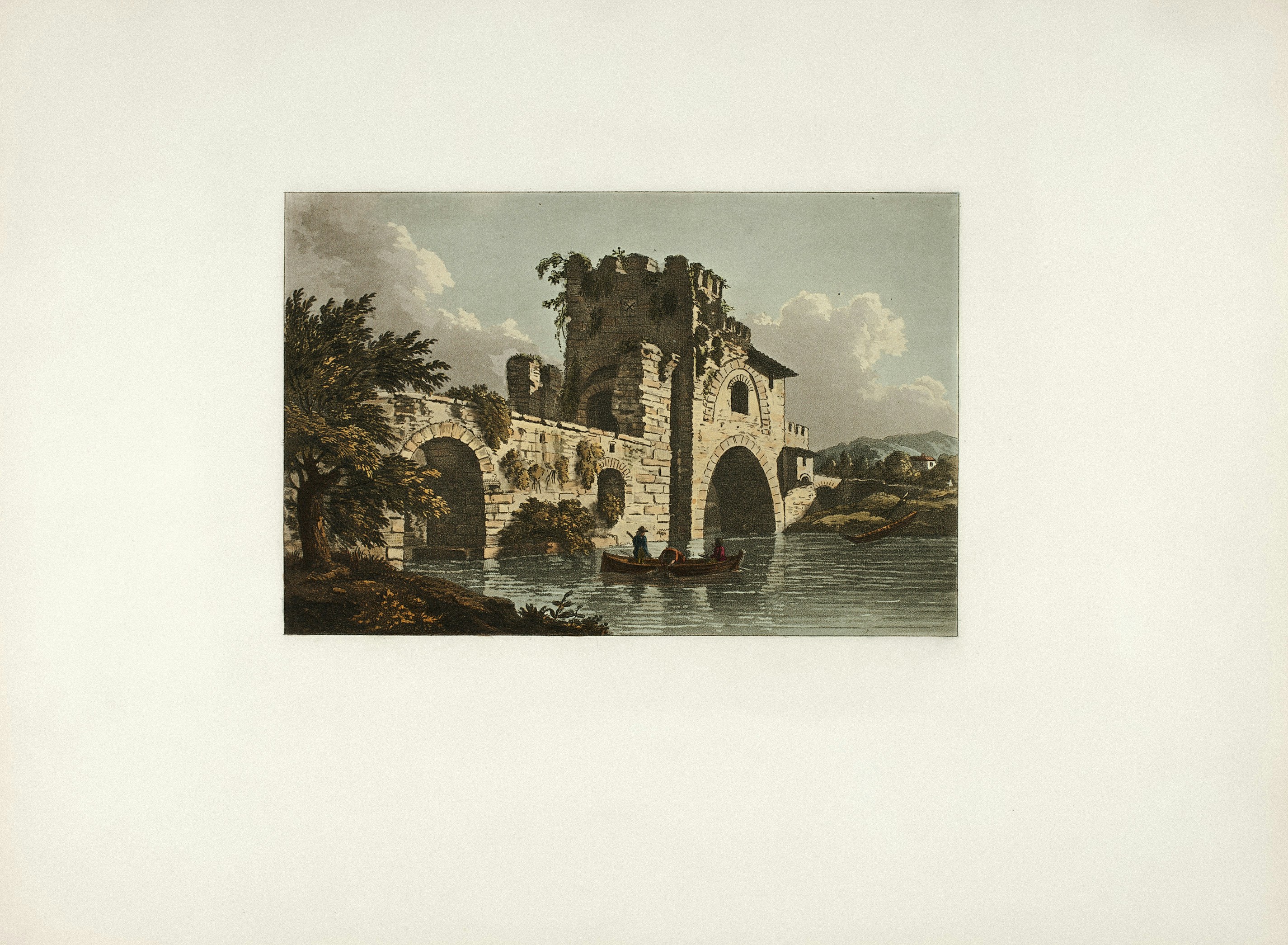 Artist M. Dubourg Title Ponte Nomentano, plate twenty-seven from Ruins of Rome Place England (Artist's nationality:) Date Published 1798 Medium Hand-colored aquatint on paper https://www.artic.edu/artworks/128469/ponte-nomentano-plate-twenty-seven-from-ruins-of-rome