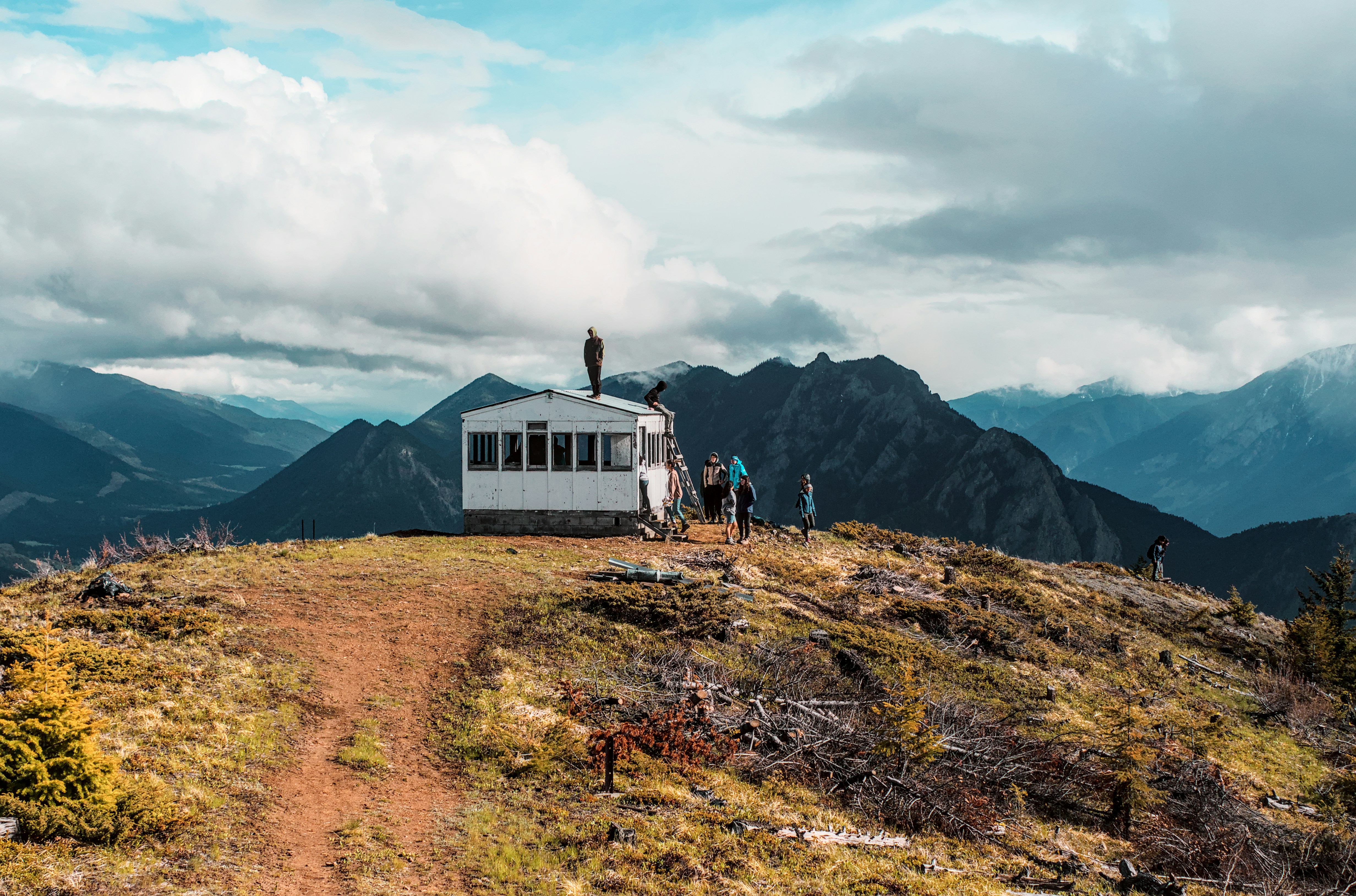 British Columbia mountain landscape with homes