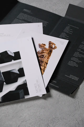 A bunch of brochures sitting on top of a table