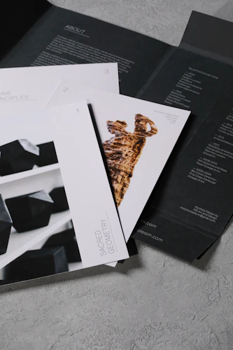 A bunch of brochures sitting on top of a table