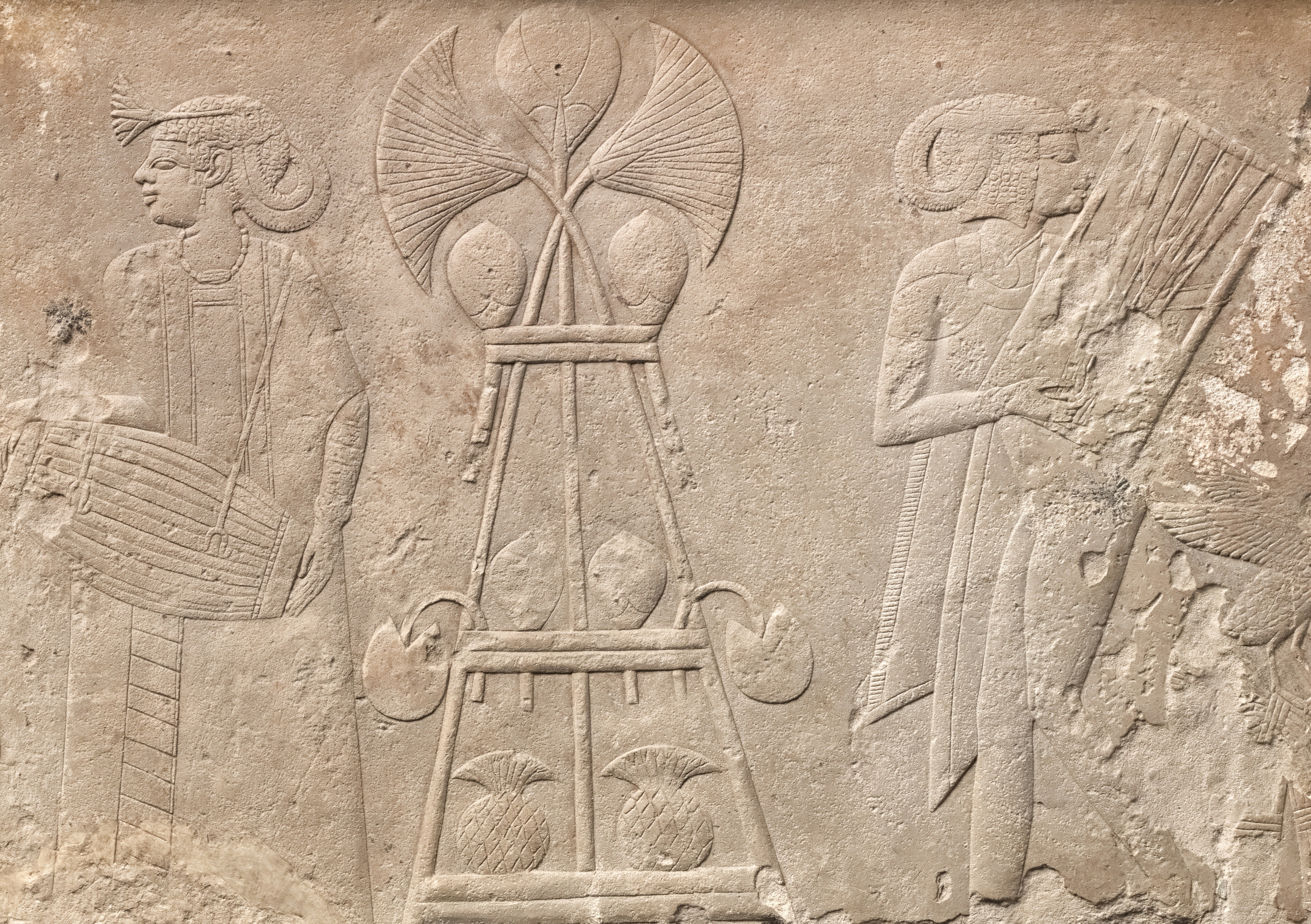 エジプト壁画彫刻 】 石灰岩断片 コレクター放出