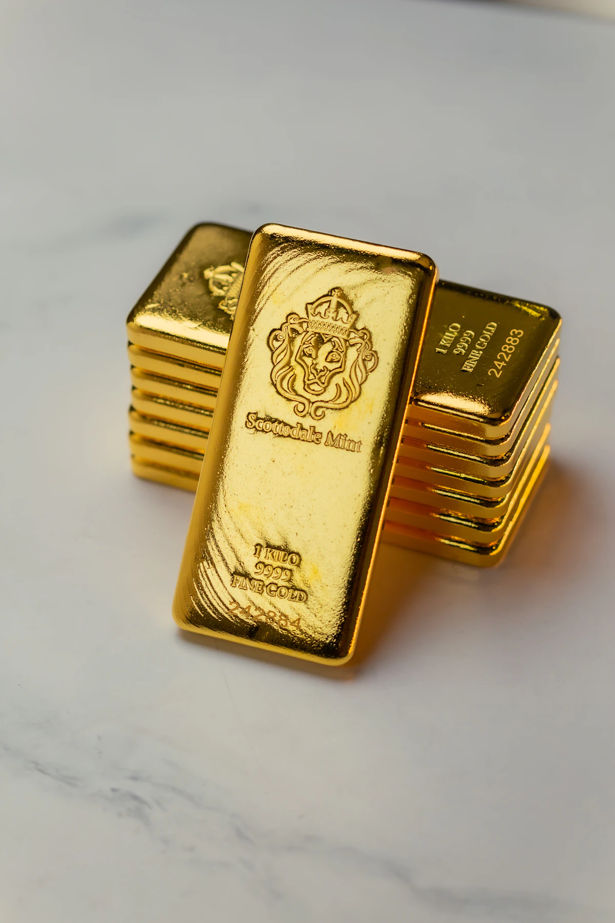 A stack of gold bars