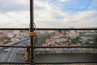 A view of a city from a bridge