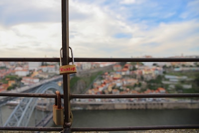 A view of a city from a bridge