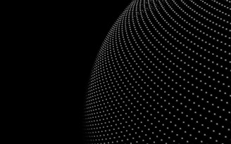 A black and white photo of a sphere