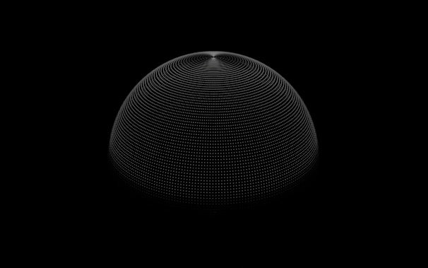 A black and white photo of an object in the dark