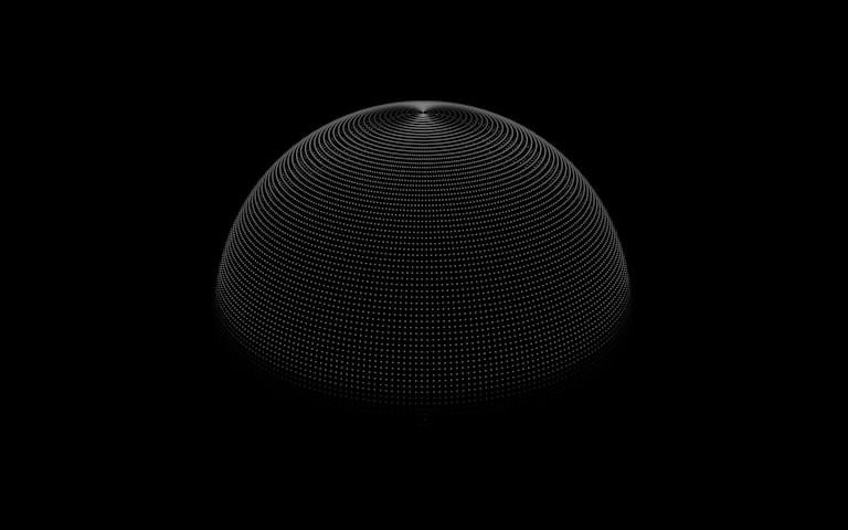 A black and white photo of an object in the dark