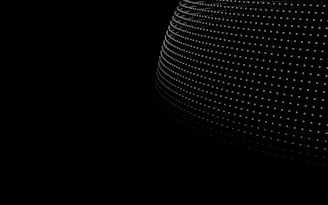 A black and white photo of a speaker