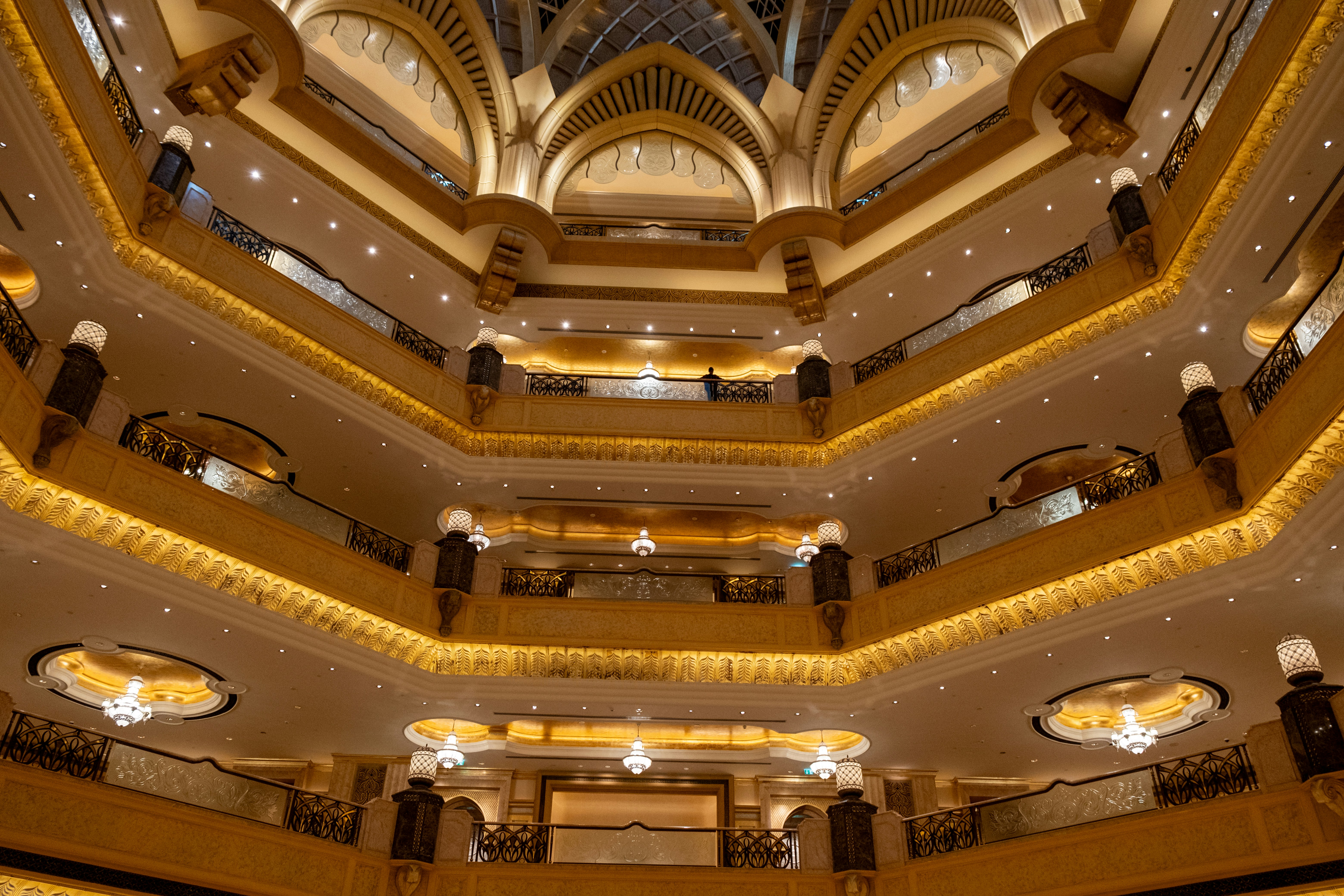 A large building with a very high ceiling