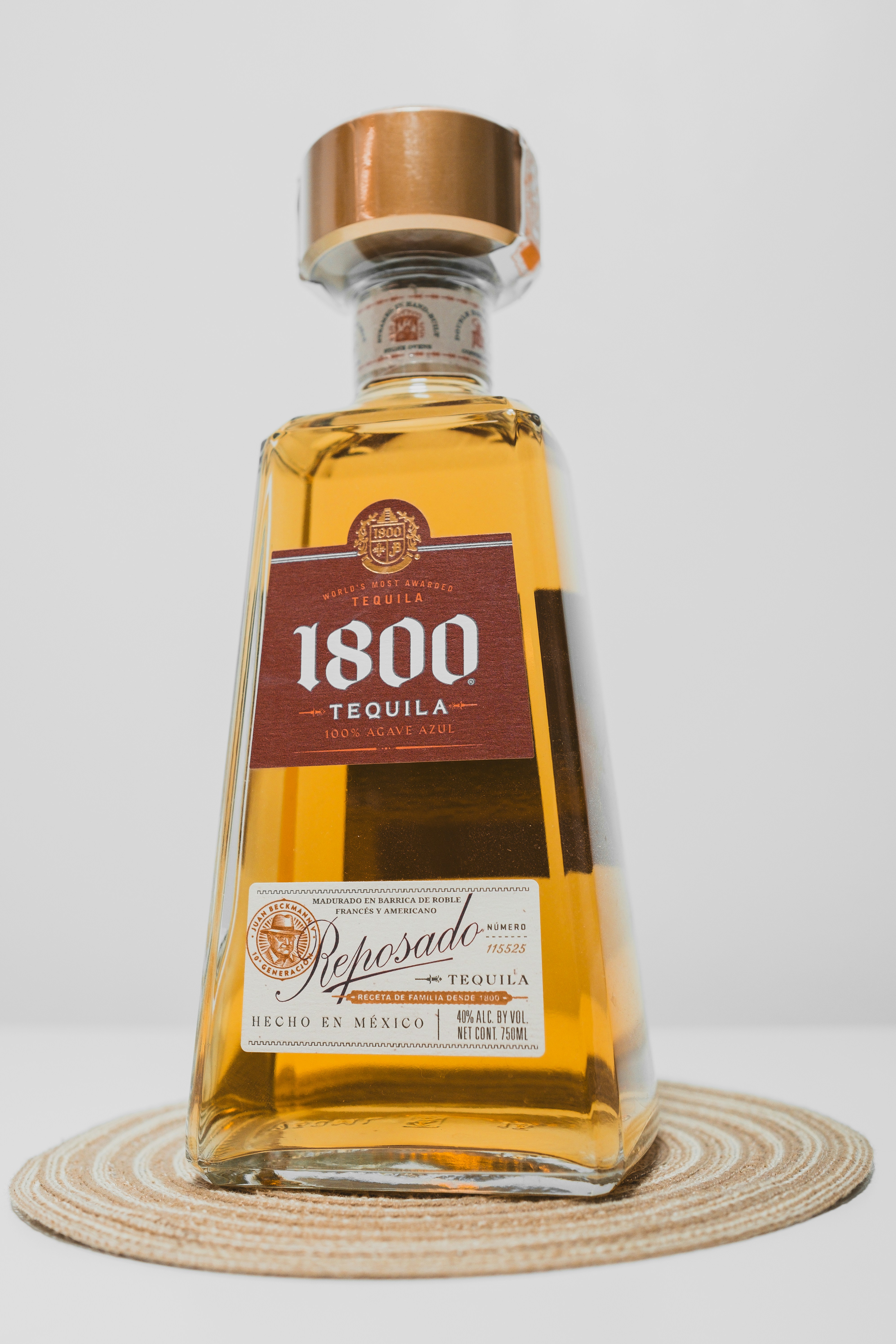 A bottle of liquor sitting on top of a table