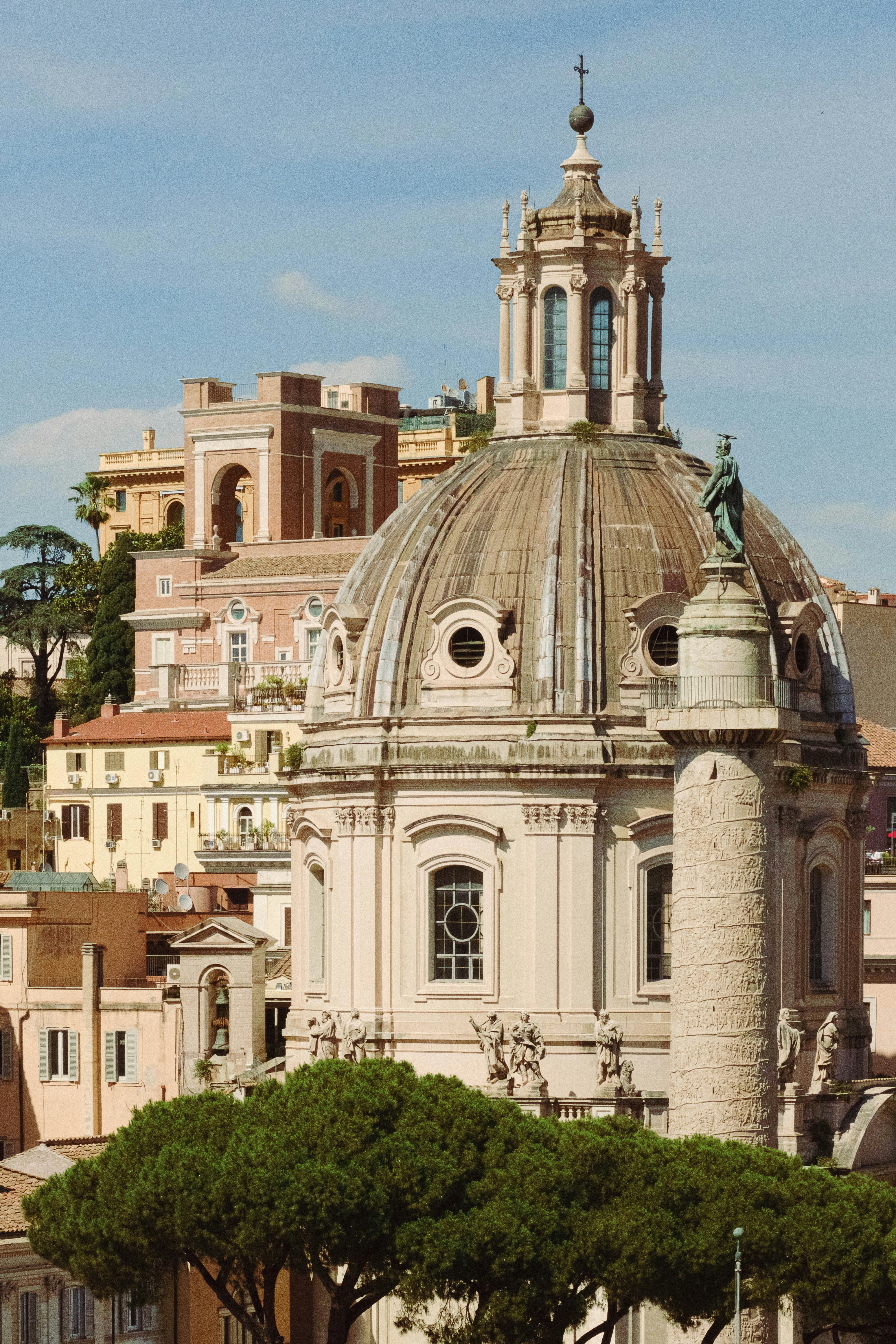 A large white building with a clock on top of it