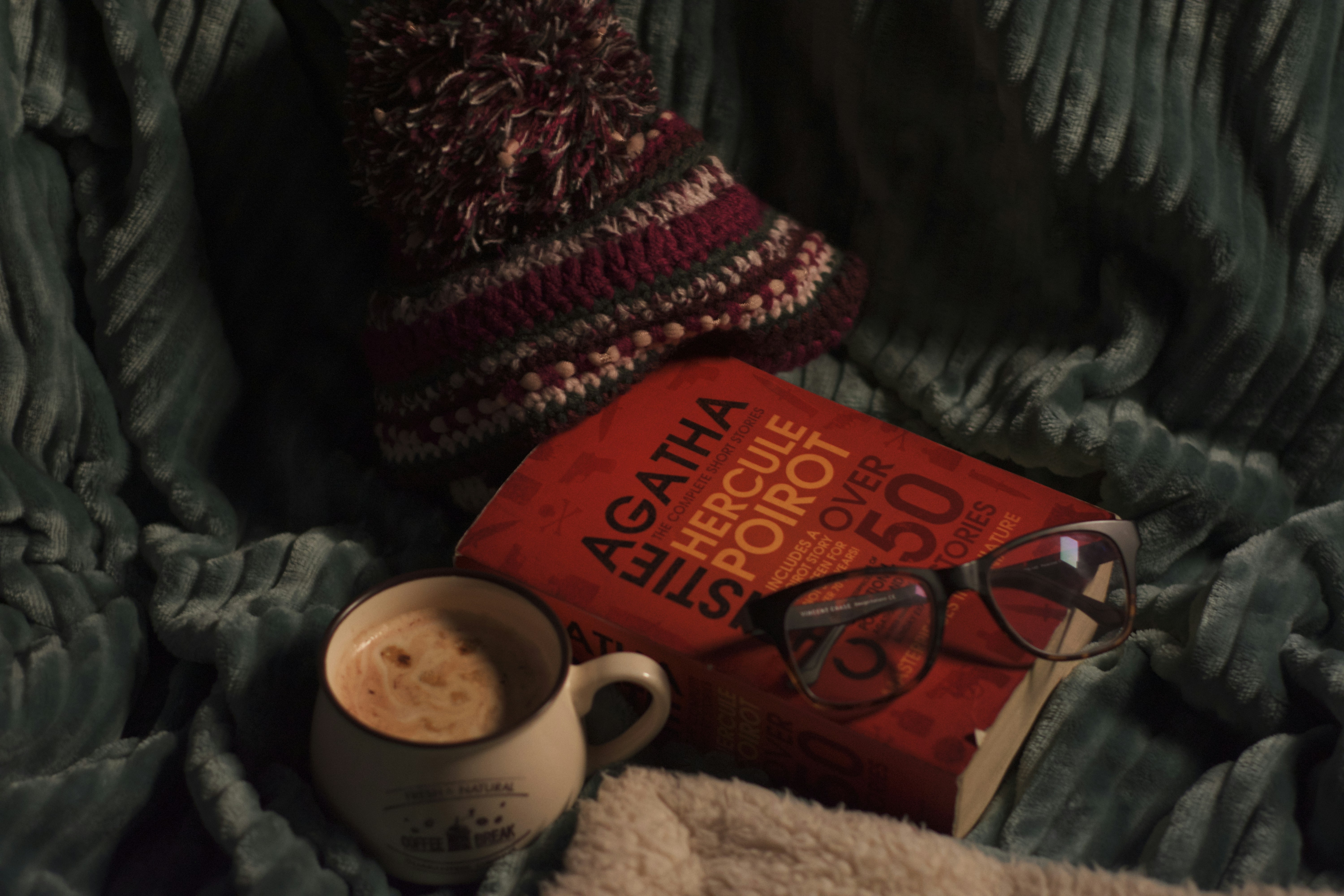 Late night reading with coffee